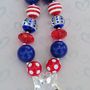 4th of July Patriotic Star Chunky Necklace-1