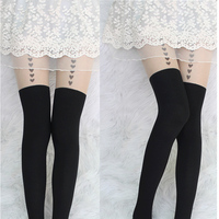 summer  fashion cat， Butterflies， Heart-shaped butterfly printing  stocking - Thumbnail 3