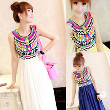  boho long maxi evening party dress beach dresses chiffon dress