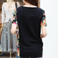 Women Fashion Casual Printing Shirt M/L YL-1029168-28-Black - Thumbnail 2