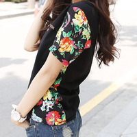 Women Fashion Casual Printing Shirt M/L YL-1029168-28-Black - Thumbnail 3