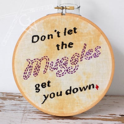 Muggles get you down 6in hoop