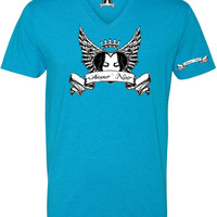 Amour Noir Premium CVC V-Neck T-Shirt - Thumbnail 1