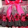 Black Velvet, RED Roses Border Designer dress-1