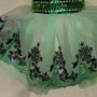 Very Beautiful TEAL Satin Designer Dog Dress-2