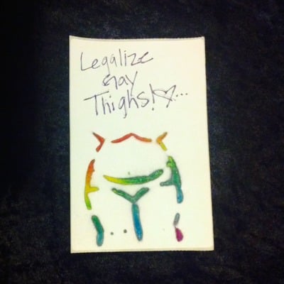 Legalize gay thighs sticker - Thumbnail 1