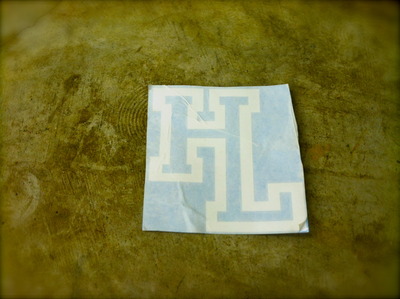 7inch by 7inch white logo vinyl sticker