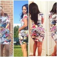 Chic Fashion Color Mini Dress - Thumbnail 1