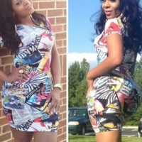 Chic Fashion Color Mini Dress - Thumbnail 2