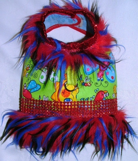 Brilliantly Colored Fun Fur Vest Harness!