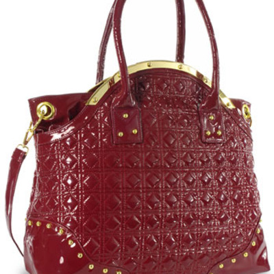 Quilted patent tall carry-all