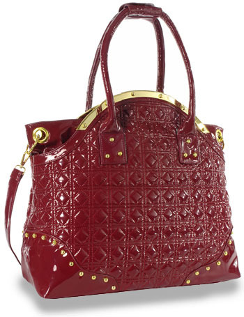 Quilted Patent Tall Carry-All