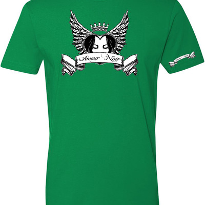  amour noir premium fitted short sleeve crew neck t-shirt