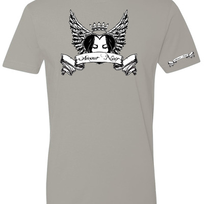  amour noir premium fitted short sleeve crew neck t-shirt