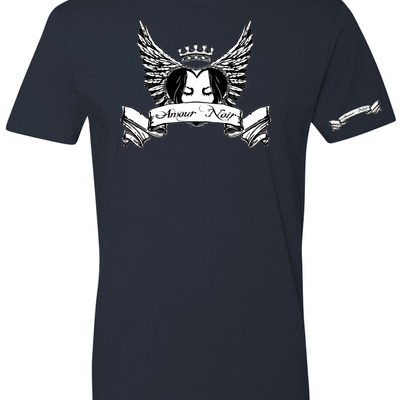  amour noir premium fitted short sleeve crew neck t-shirt