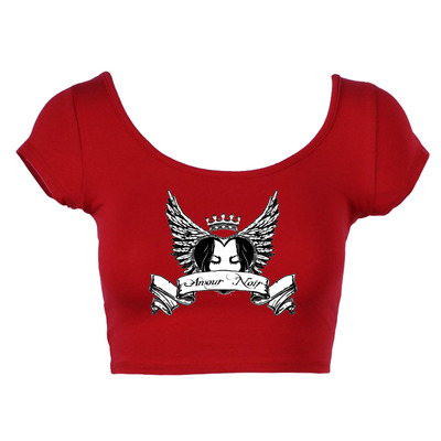 Amour Noir Crop Top Red