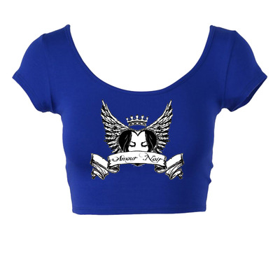  Amour Noir Crop Top Royal Blue