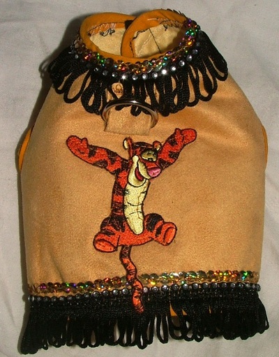 Tiny tigger inspired dog harness vest!