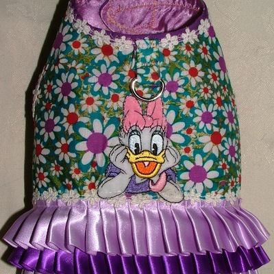 Daisy duck inspired harness vest!