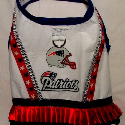 Patriots dog harness for toy breed