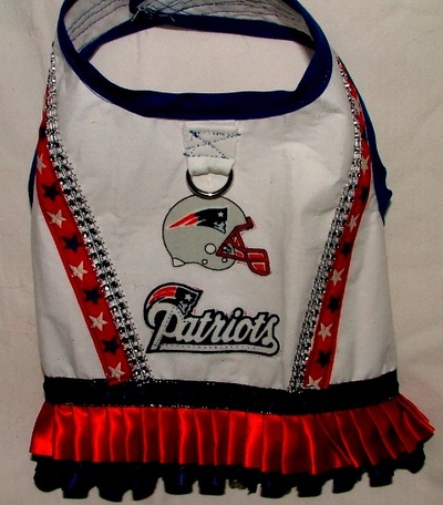 Patriots dog harness for toy breed