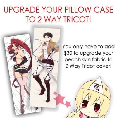 Fabric Upgrade Two Way Tricot - Anime Dakimakura Hugging Body  Pillow Case
