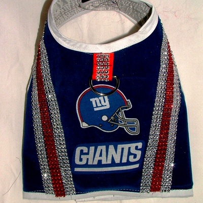 New york giants harness vest for the toy breed dog.
