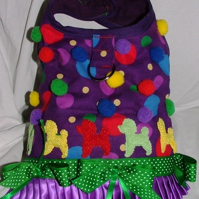 Pom poms and poodles harness vest