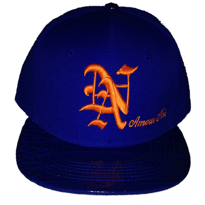  amour noir snapback royal blue/ orange