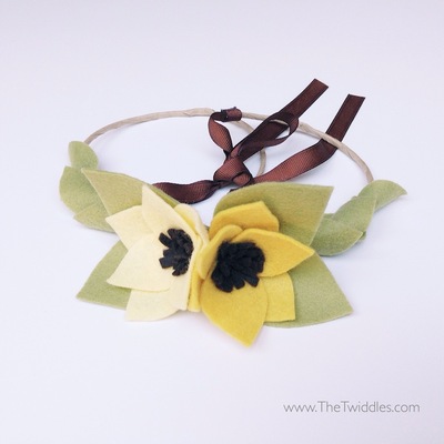 Dainty flower crown - small sunflower (2ct)