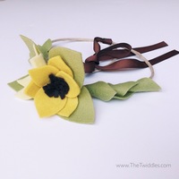 Dainty Flower crown - Small Sunflower (2ct) - Thumbnail 2