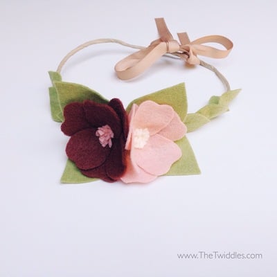 Dainty Flower crown - Red & Light Pink (2ct)