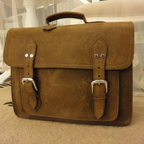 Large Leather Messenger - Full Grain Style Brief Bag