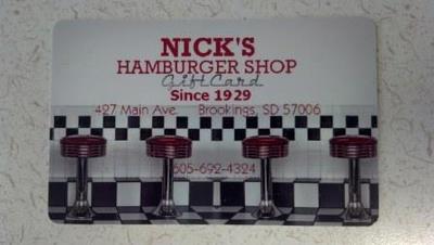 Nicks gift card