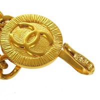 Vintage Chanel Gold Tone Medallion Chain Belt - Thumbnail 2