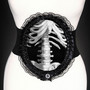 Black & White X-ray Skeleton Decorative Wide Elastic Belt-1