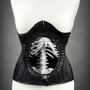 Black & White X-ray Skeleton Decorative Wide Elastic Belt-2