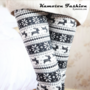 Knitted Elastic Snowflake Tight Pants Leggings - Thumbnail 1