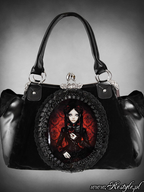 Red & Black Lolita Doll Handbag