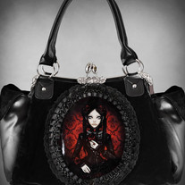 Red & Black Lolita Doll Handbag