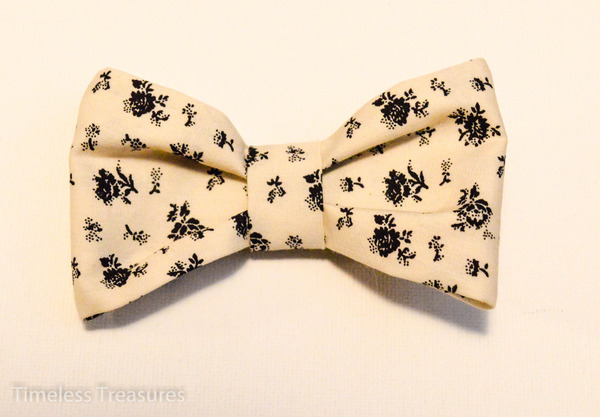 Vintage Cream Floral Hair Bow