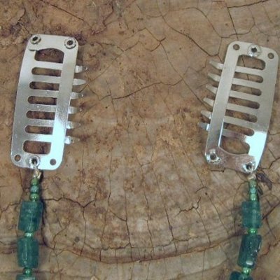 Pewter elephant moonstone circlet clip - renaissance sca larp halloween