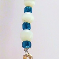 Rear view Mirror Decor - Mother Of Pearl, Swarovski Crystal Drop - Thumbnail 1