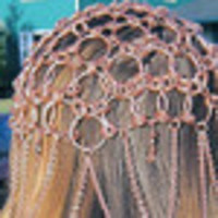 Chain Mail Headpiece Chain Maille Renaissance Garb Bellydance - Thumbnail 2