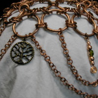 Chain Mail Headpiece Chain Maille Renaissance Garb Bellydance - Thumbnail 4