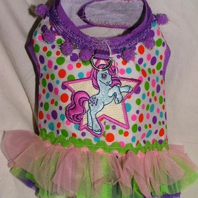 My little pony inspired vest harness!