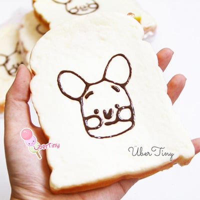 Jumbo plus piglet toast squishy (scented)