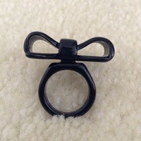 (New no tags) Black Bow Ring - Thumbnail 1