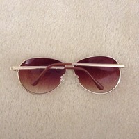 Brown/Gold Sunglasses - Thumbnail 2