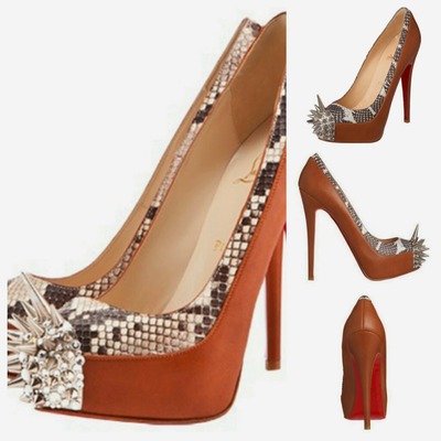 Christian louboutin asteroid 150mm leather pumps brown